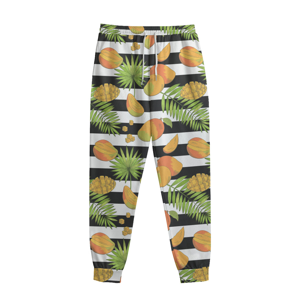 Mango Fruit Striped Pattern Print Sweatpants