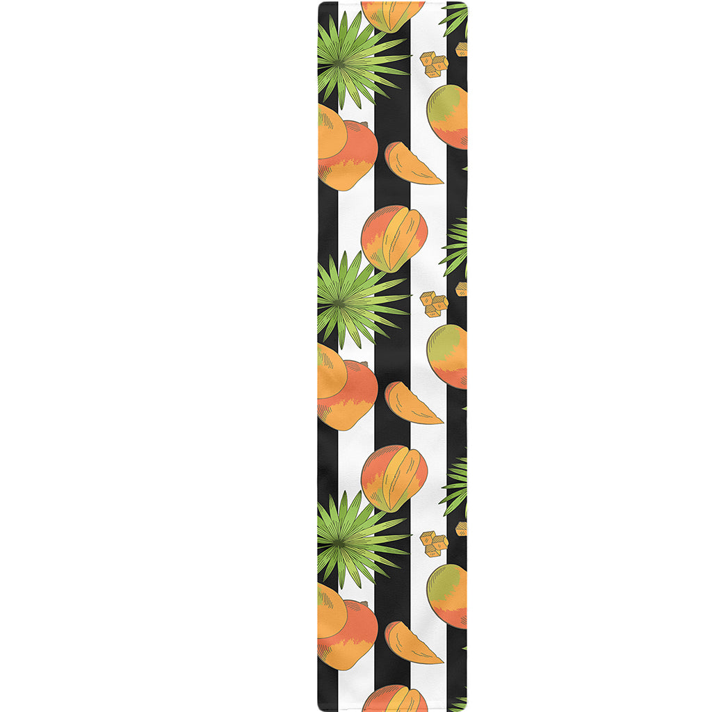 Mango Fruit Striped Pattern Print Table Runner