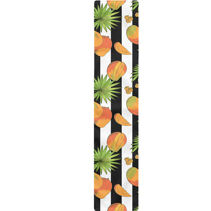 Mango Fruit Striped Pattern Print Table Runner