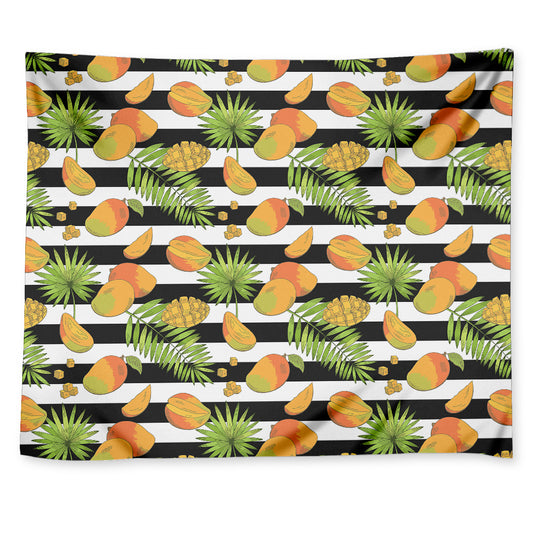 Mango Fruit Striped Pattern Print Tapestry