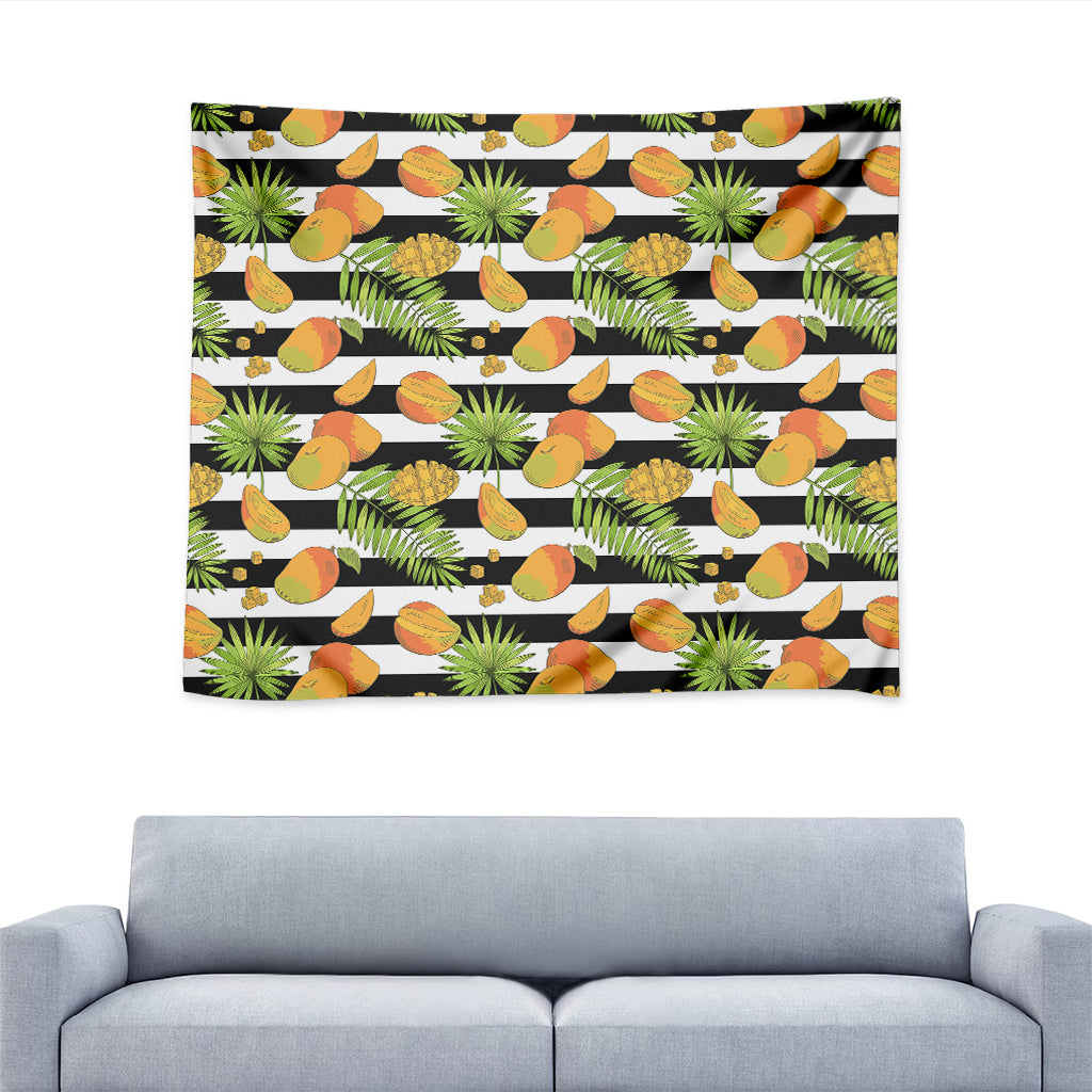 Mango Fruit Striped Pattern Print Tapestry