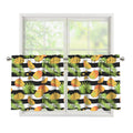 Mango Fruit Striped Pattern Print Tier Curtains