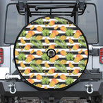Mango Fruit Striped Pattern Print Tire Cover With Camera Hole