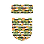 Mango Fruit Striped Pattern Print Toilet Lid And Tank Cover Set