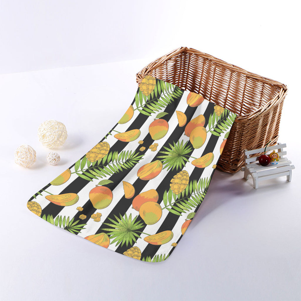 Mango Fruit Striped Pattern Print Towel