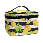 Mango Fruit Striped Pattern Print Travel Makeup Bag