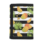 Mango Fruit Striped Pattern Print Trifold Wallet
