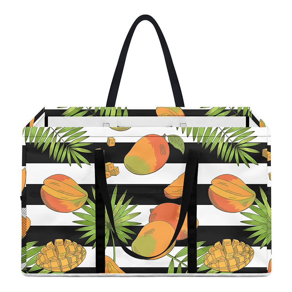 Mango Fruit Striped Pattern Print Utility Tote Bag