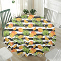 Mango Fruit Striped Pattern Print Waterproof Round Tablecloth