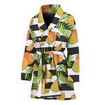 Mango Fruit Striped Pattern Print Women's Bathrobe