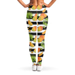 Mango Fruit Striped Pattern Print Women's Leggings