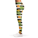 Mango Fruit Striped Pattern Print Women's Leggings