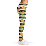 Mango Fruit Striped Pattern Print Women's Leggings