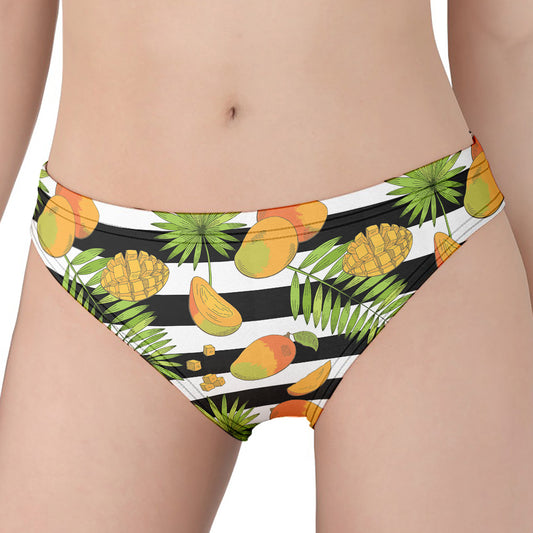 Mango Fruit Striped Pattern Print Women's Panties