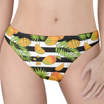 Mango Fruit Striped Pattern Print Women's Thong