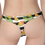 Mango Fruit Striped Pattern Print Women's Thong