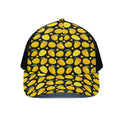 Mango Pattern Print Black Mesh Trucker Hat