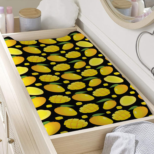 Mango Pattern Print Changing Pad Cover