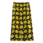 Mango Pattern Print Cotton Front Slit Maxi Skirt