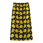 Mango Pattern Print Cotton Front Slit Maxi Skirt