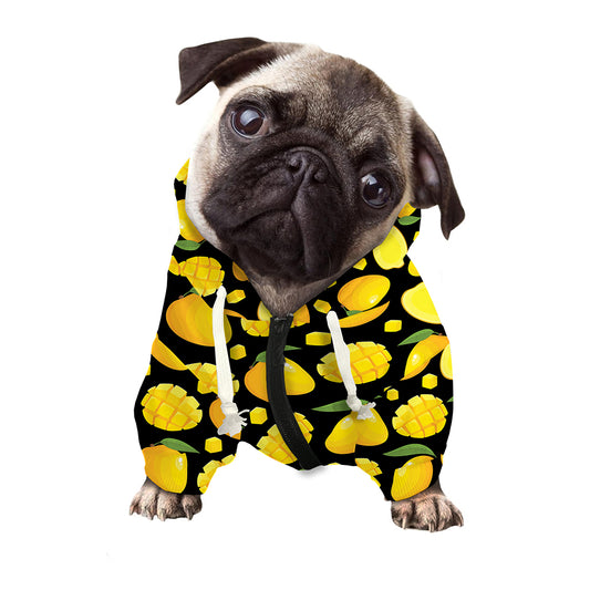 Mango Pattern Print Dog Zip Up Hoodie