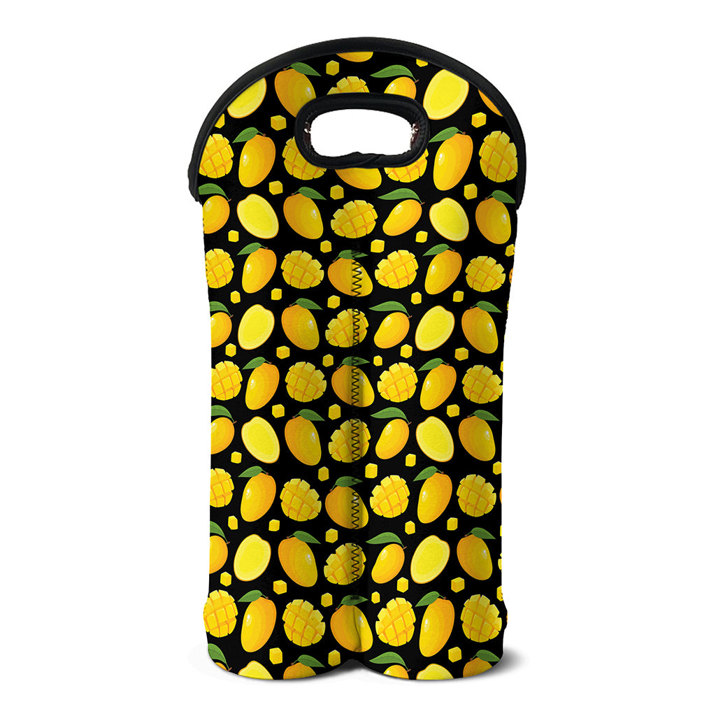 Mango Pattern Print Double Neoprene Wine Tote