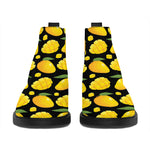 Mango Pattern Print Flat Ankle Boots