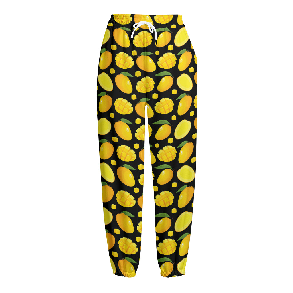 Mango Pattern Print Fleece Lined Knit Pants