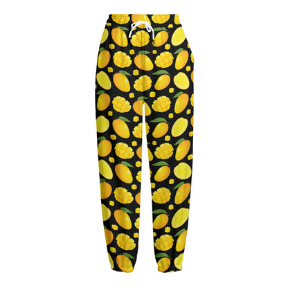 Mango Pattern Print Fleece Lined Knit Pants