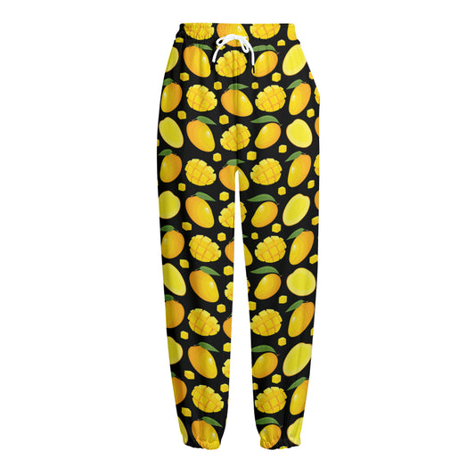Mango Pattern Print Fleece Lined Knit Pants
