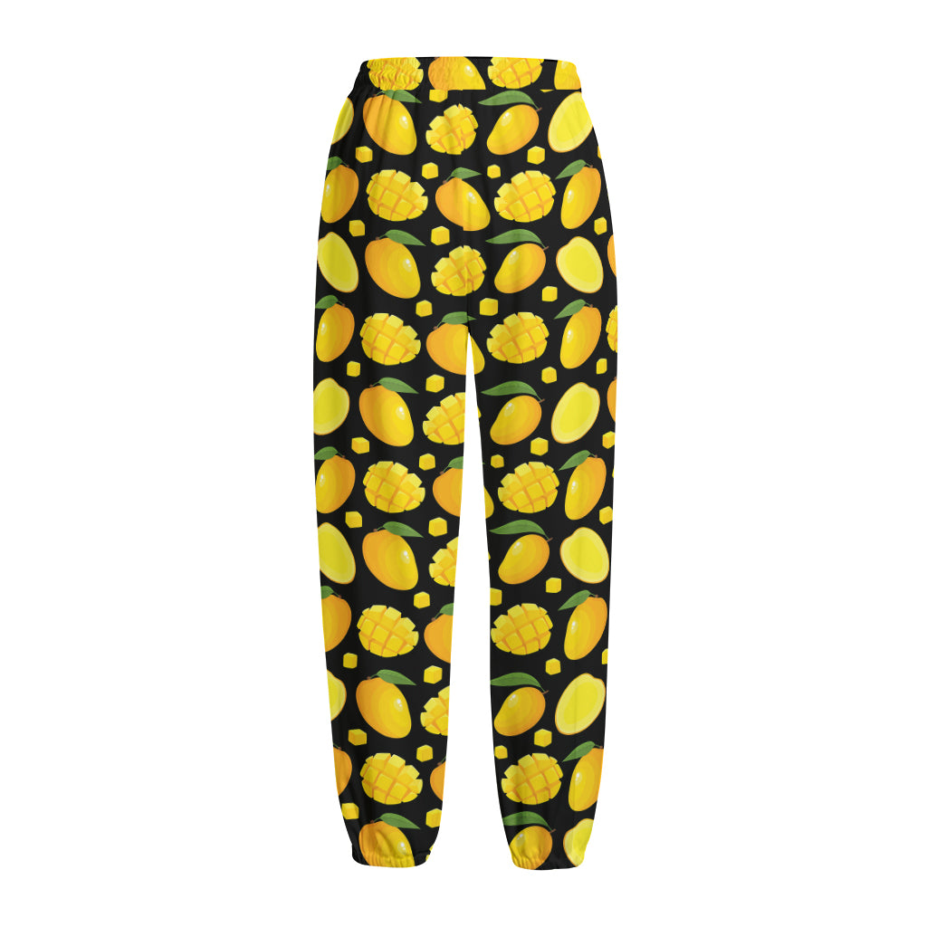 Mango Pattern Print Fleece Lined Knit Pants