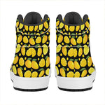 Mango Pattern Print High Top Leather Sneakers