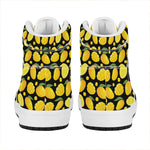 Mango Pattern Print High Top Leather Sneakers