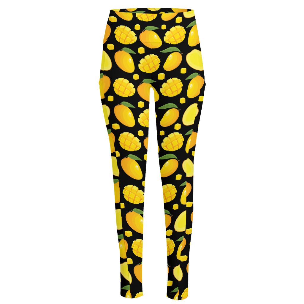 Mango Pattern Print High-Waisted Pocket Leggings