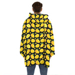 Mango Pattern Print Hoodie Blanket