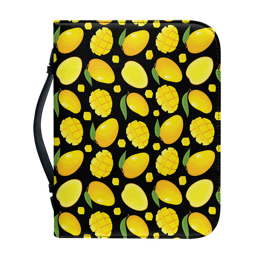Mango Pattern Print Leather Bible Cover