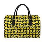 Mango Pattern Print Leather Duffle Bag