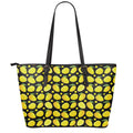 Mango Pattern Print Leather Tote Bag With Zipper