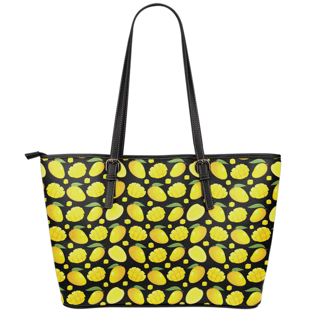 Mango Pattern Print Leather Tote Bag