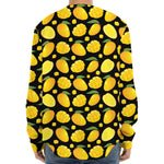 Mango Pattern Print Long Sleeve Baseball Jersey