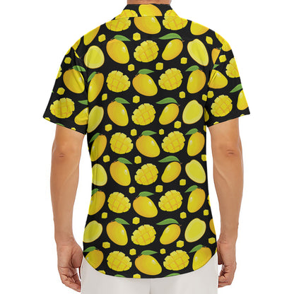 Mango Pattern Print Men's Deep V-Neck Shirt