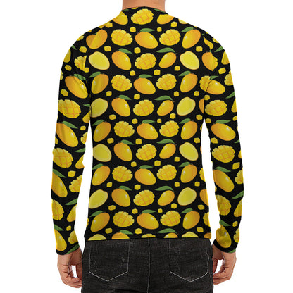 Mango Pattern Print Men's Long Sleeve Rash Guard