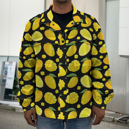 Mango Pattern Print Men's Shirt Jacket