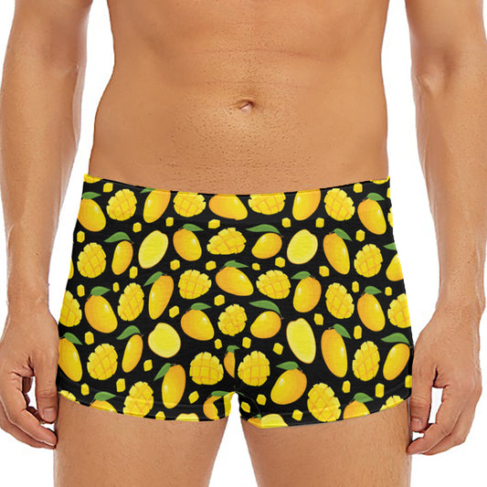Mango Pattern Print Men's Short Boxer Briefs