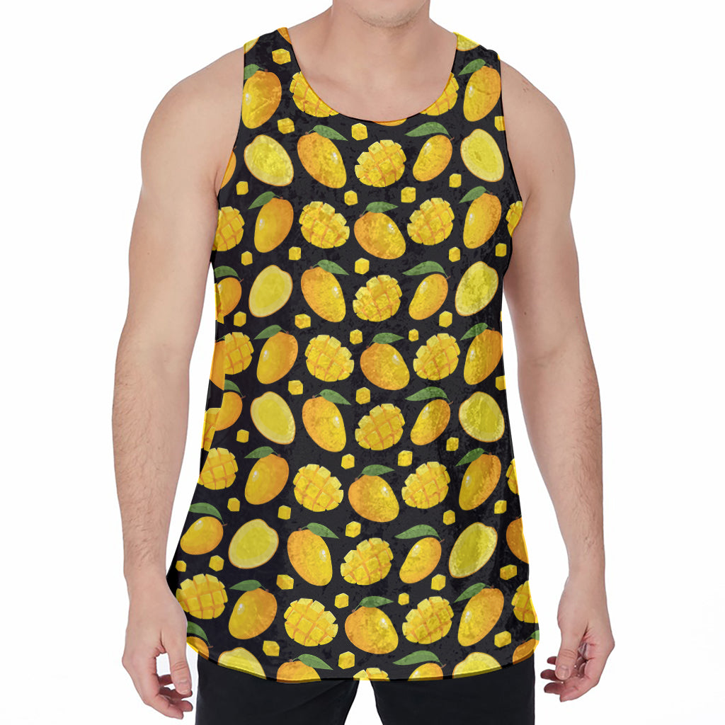 Mango Pattern Print Men's Velvet Tank Top