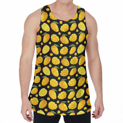 Mango Pattern Print Men's Velvet Tank Top