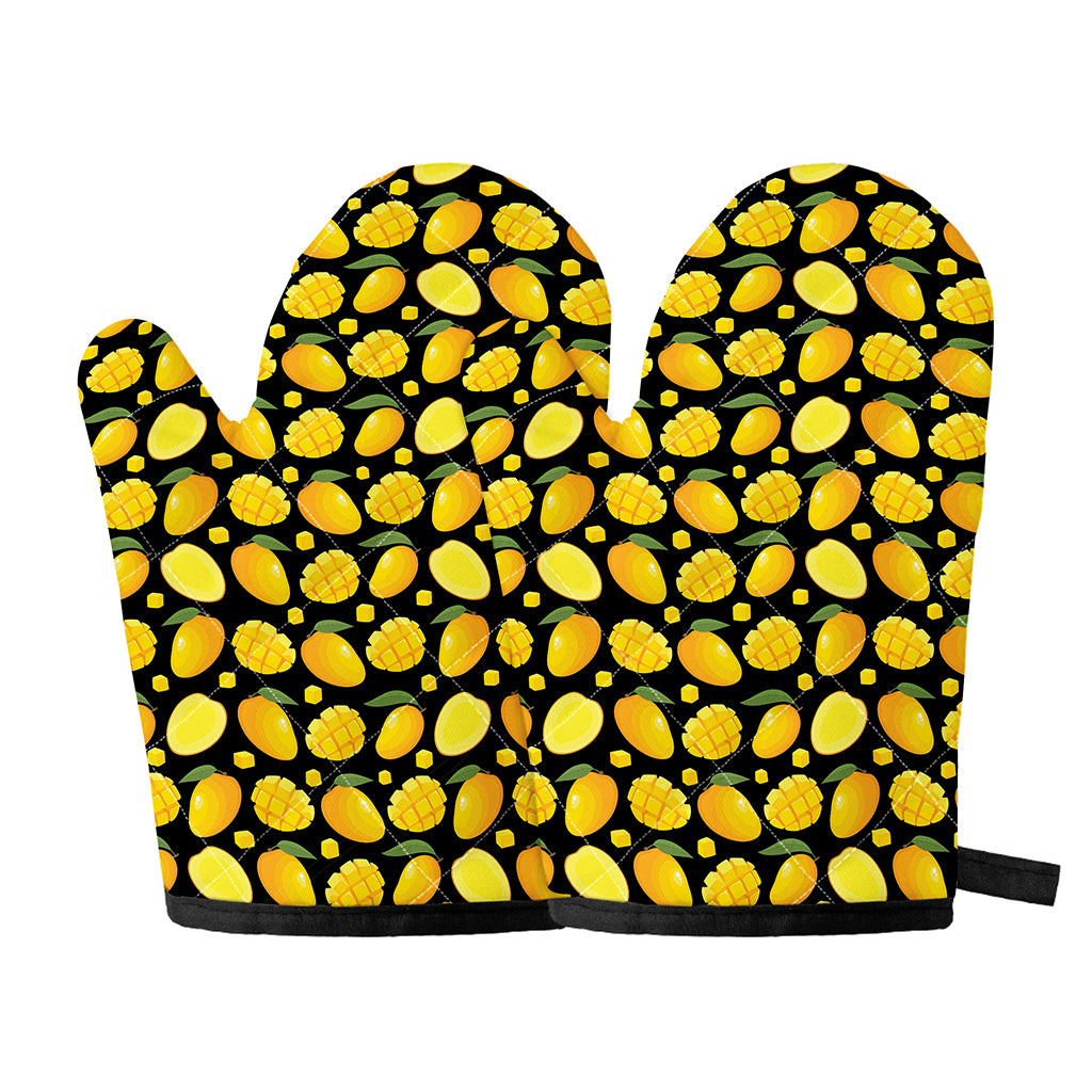Mango Pattern Print Oven Mitts