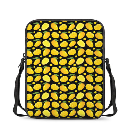 Mango Pattern Print Rectangular Crossbody Bag