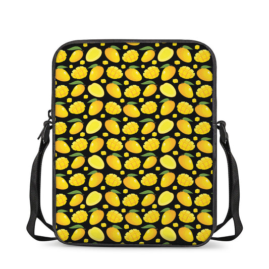 Mango Pattern Print Rectangular Crossbody Bag