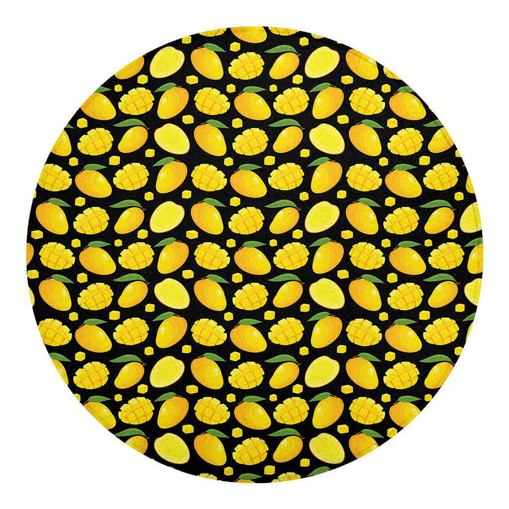 Mango Pattern Print Round Blanket